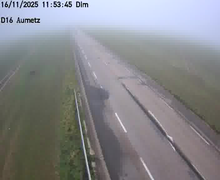 Webcam sur la D16 à Aumetz. Vue orientée vers A30