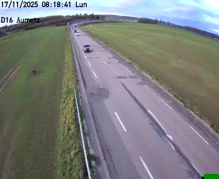 Webcam sur la D16 à Aumetz. Vue orientée vers A30