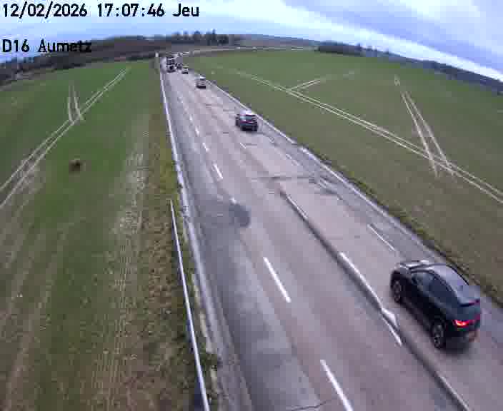 Webcam sur la D16 à Aumetz. Vue orientée vers A30