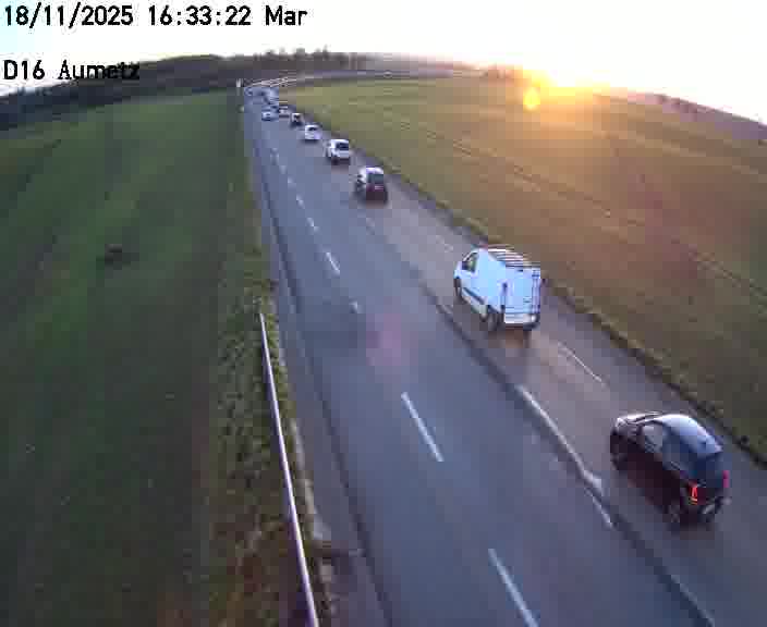Webcam sur la D16 à Aumetz. Vue orientée vers A30