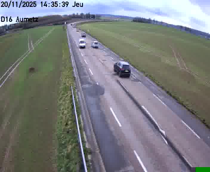 Webcam sur la D16 à Aumetz. Vue orientée vers A30