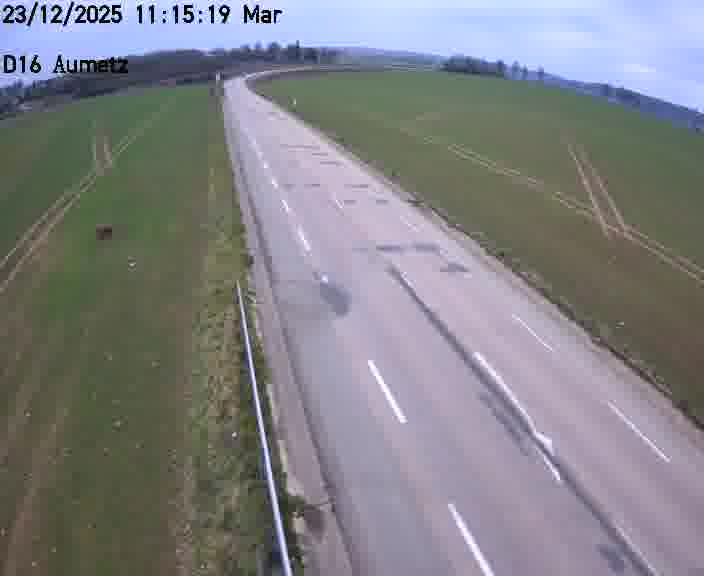 Webcam sur la D16 à Aumetz. Vue orientée vers A30