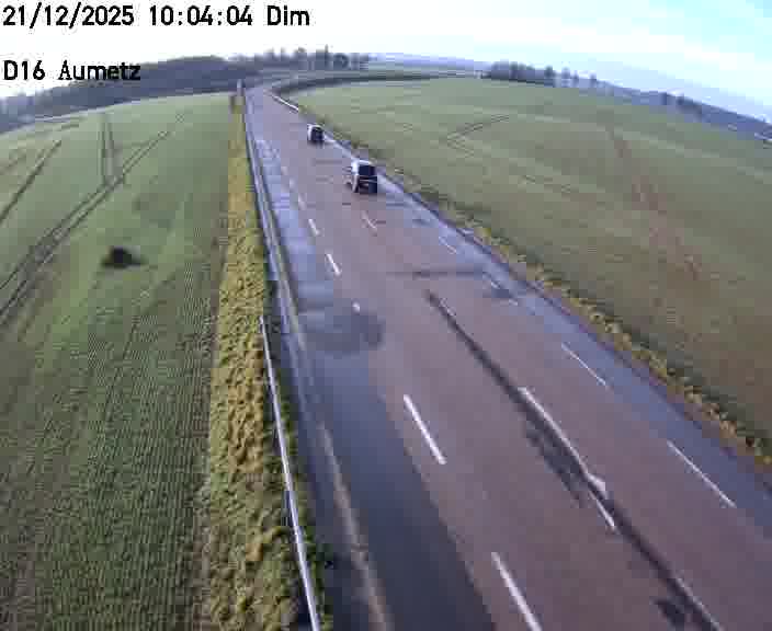 <h2>Webcam sur la D16 à Aumetz. Vue orientée vers A30</h2>