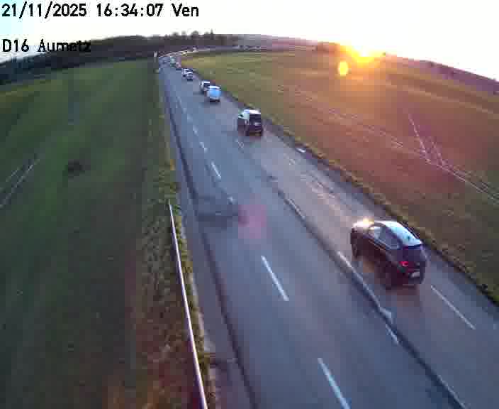 Webcam sur la D16 à Aumetz. Vue orientée vers A30