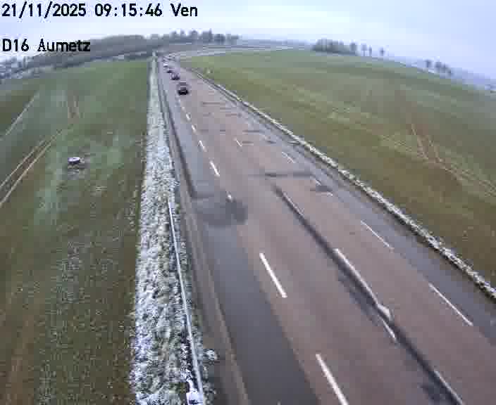 Webcam sur la D16 à Aumetz. Vue orientée vers A30