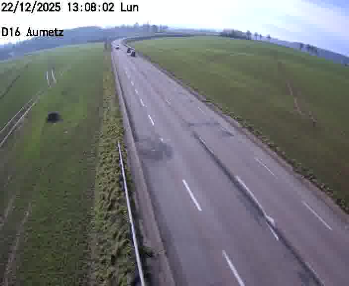 <h2>Webcam sur la D16 à Aumetz. Vue orientée vers A30</h2>
