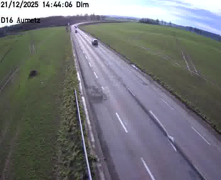 <h2>Webcam sur la D16 à Aumetz. Vue orientée vers A30</h2>