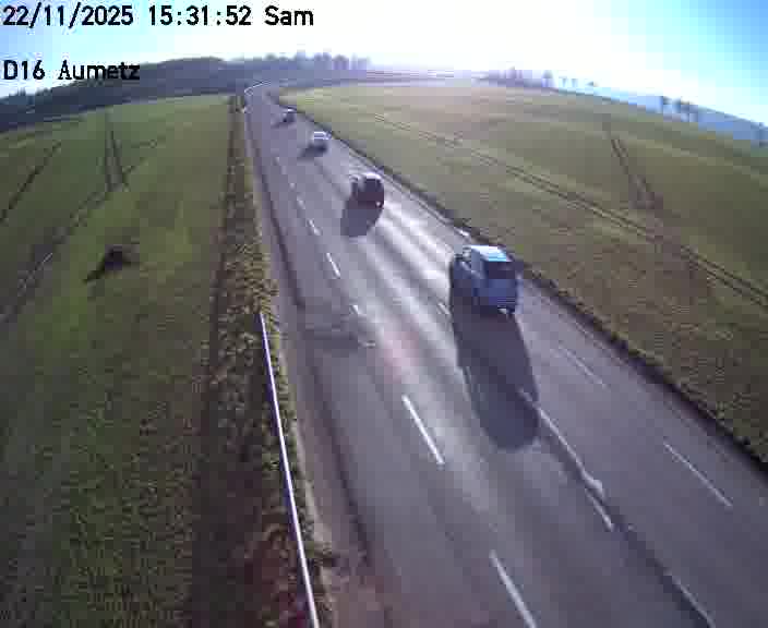 Webcam sur la D16 à Aumetz. Vue orientée vers A30