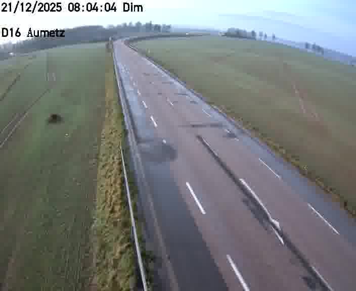 <h2>Webcam sur la D16 à Aumetz. Vue orientée vers A30</h2>