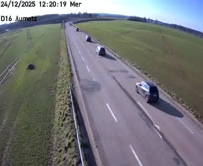 Webcam sur la D16 à Aumetz. Vue orientée vers A30