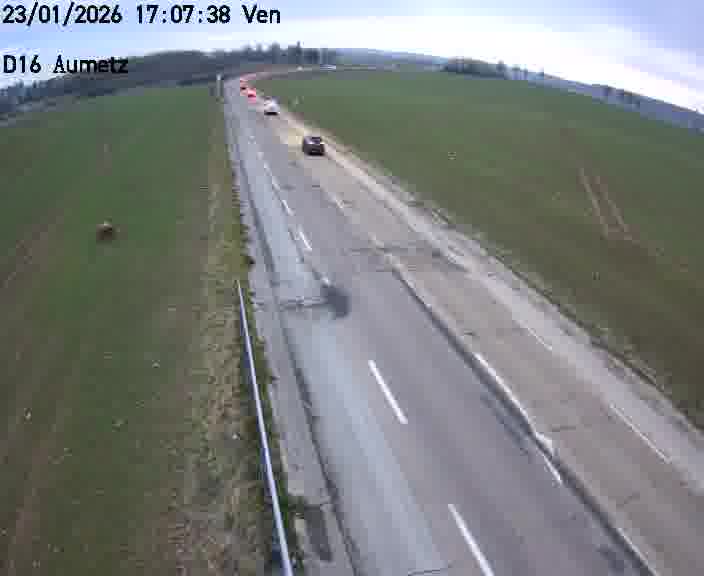 Webcam sur la D16 à Aumetz. Vue orientée vers A30