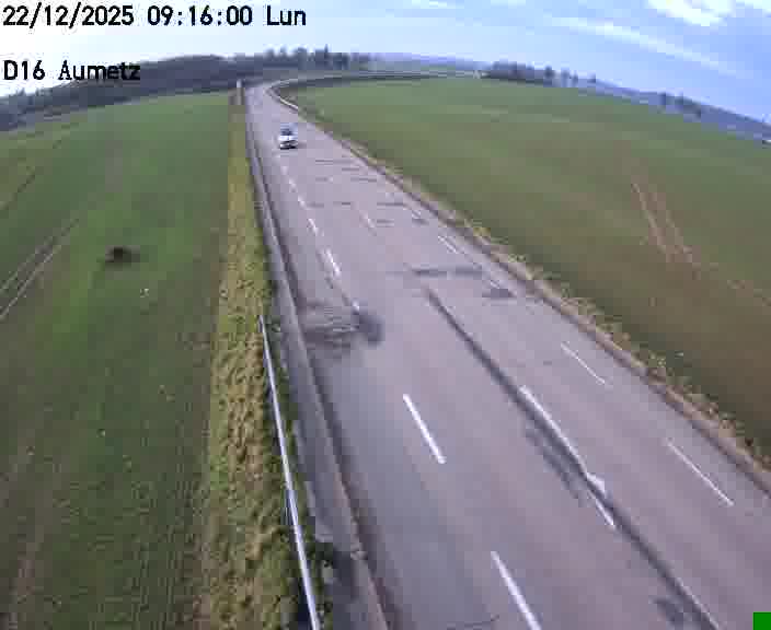 Webcam sur la D16 à Aumetz. Vue orientée vers A30