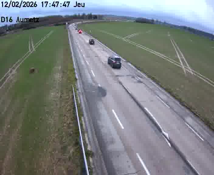 Webcam sur la D16 à Aumetz. Vue orientée vers A30