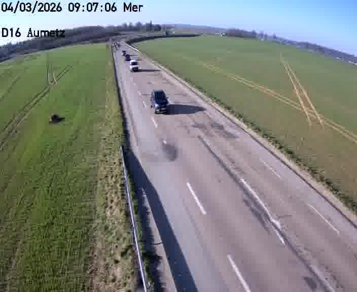 Webcam sur la D16 à Aumetz. Vue orientée vers A30