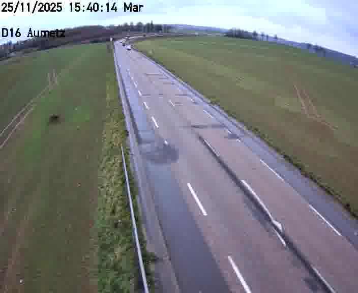 Webcam sur la D16 à Aumetz. Vue orientée vers A30