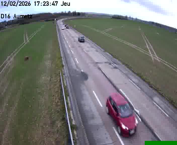 Webcam sur la D16 à Aumetz. Vue orientée vers A30
