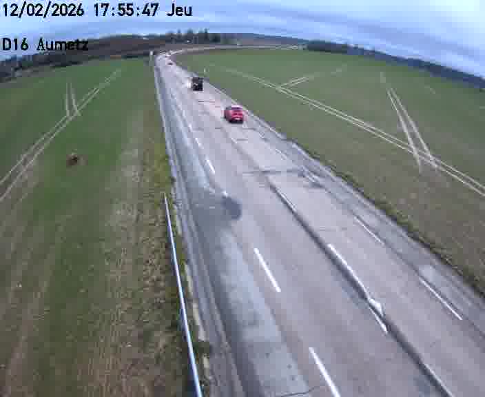 Webcam sur la D16 à Aumetz. Vue orientée vers A30