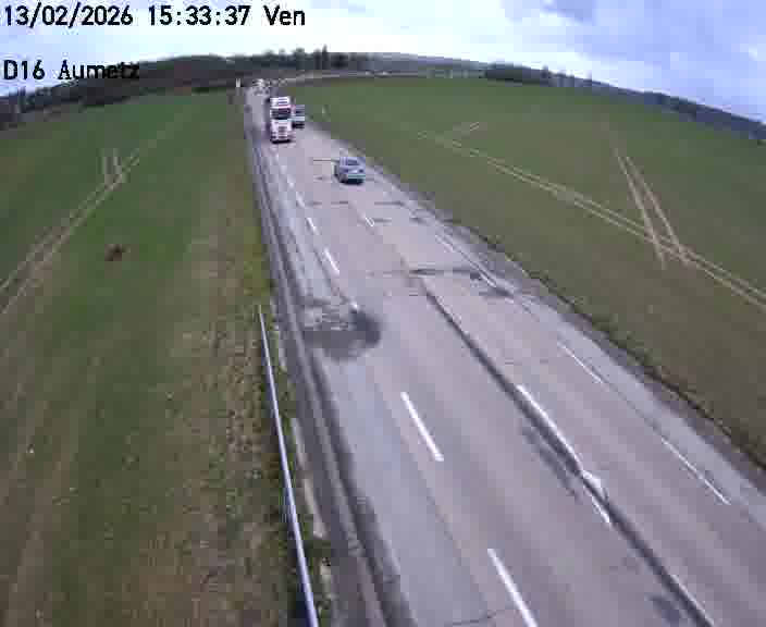 Webcam sur la D16 à Aumetz. Vue orientée vers A30