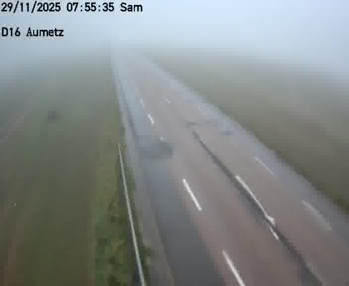 Webcam sur la D16 à Aumetz. Vue orientée vers A30