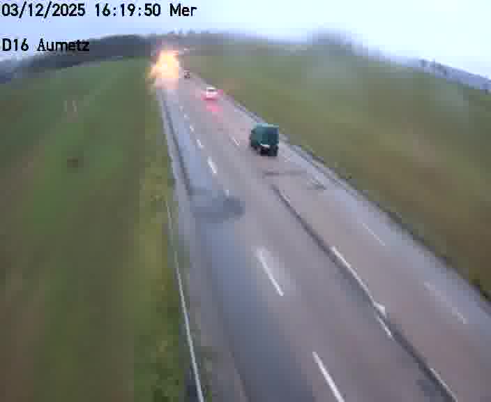 Webcam sur la D16 à Aumetz. Vue orientée vers A30