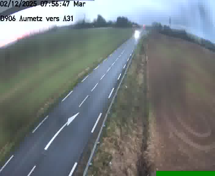 Webcam sur la D906 à Aumetz, juste après la fin de la D16. Vue orientée vers A30