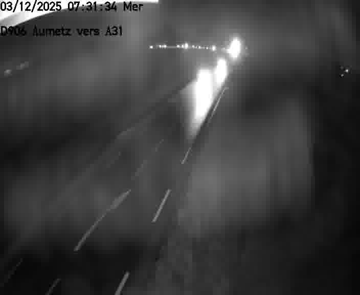Webcam sur la D906 à Aumetz, juste après la fin de la D16. Vue orientée vers A30