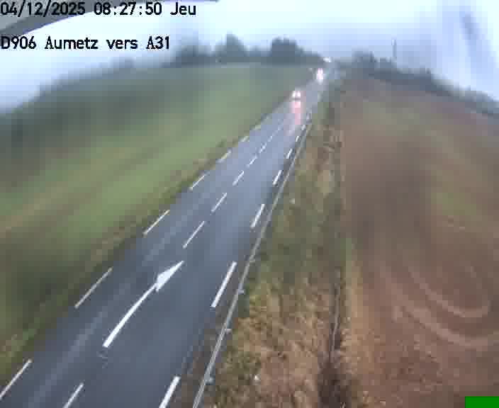 Webcam sur la D906 à Aumetz, juste après la fin de la D16. Vue orientée vers A30