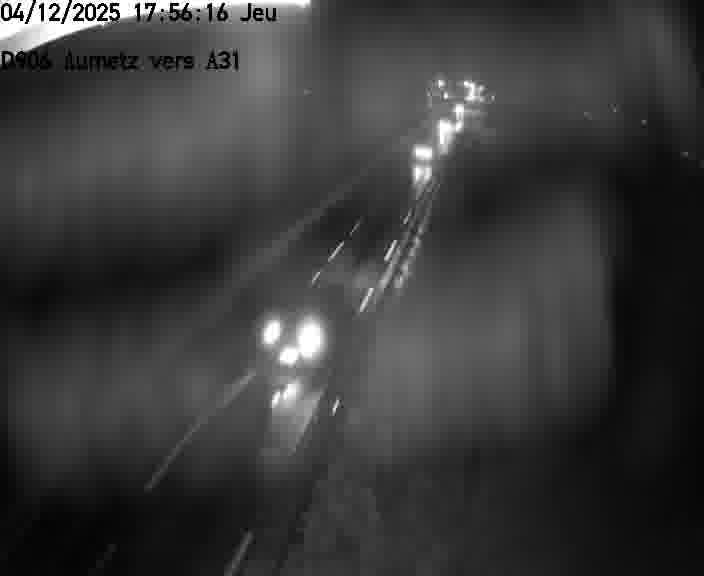 Webcam sur la D906 à Aumetz, juste après la fin de la D16. Vue orientée vers A30