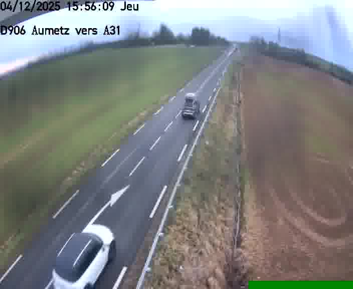 Webcam sur la D906 à Aumetz, juste après la fin de la D16. Vue orientée vers A30