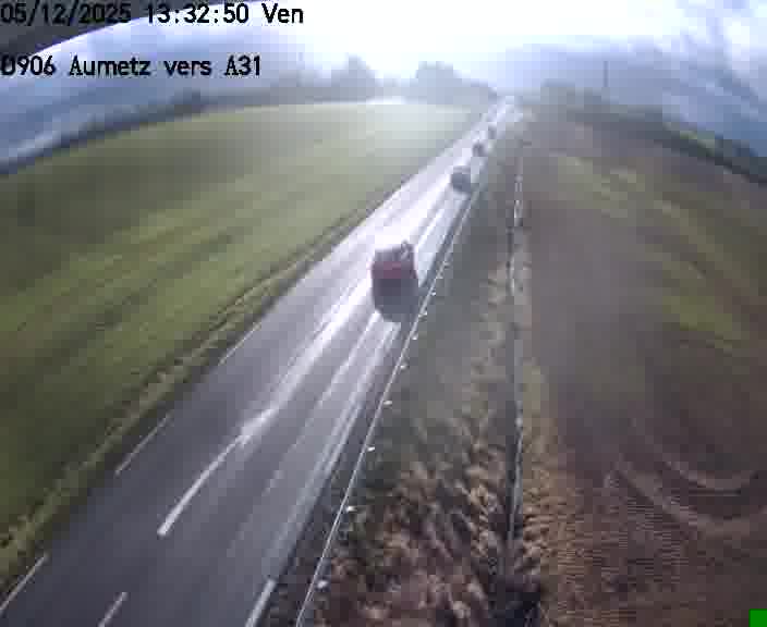 Webcam sur la D906 à Aumetz, juste après la fin de la D16. Vue orientée vers A30