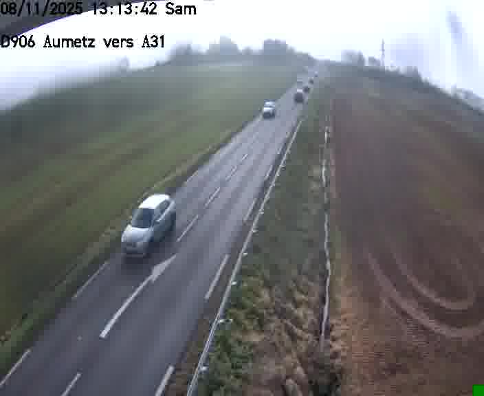 Webcam sur la D906 à Aumetz, juste après la fin de la D16. Vue orientée vers A30
