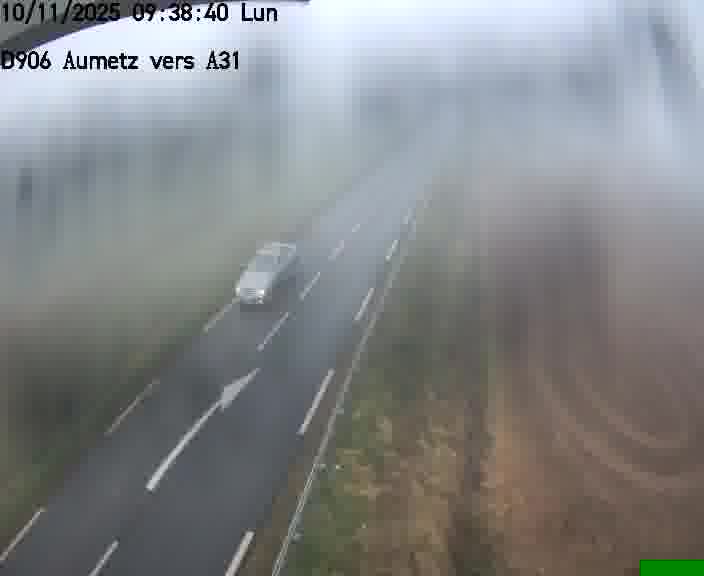 Webcam sur la D906 à Aumetz, juste après la fin de la D16. Vue orientée vers A30