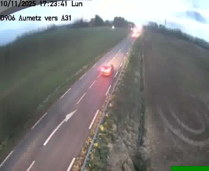 Webcam sur la D906 à Aumetz, juste après la fin de la D16. Vue orientée vers A30
