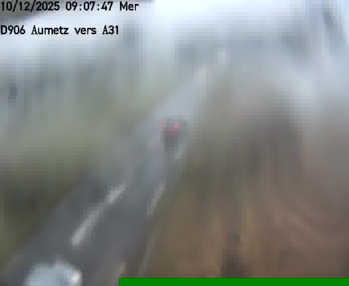 Webcam sur la D906 à Aumetz, juste après la fin de la D16. Vue orientée vers A30