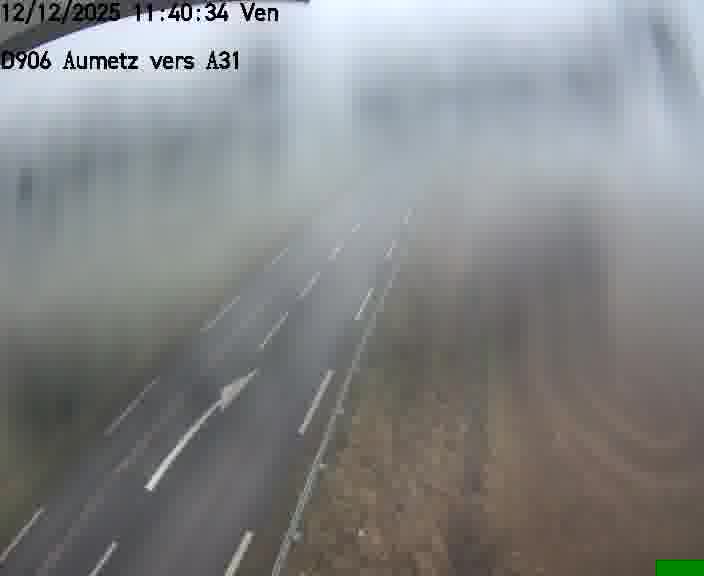 Webcam sur la D906 à Aumetz, juste après la fin de la D16. Vue orientée vers A30