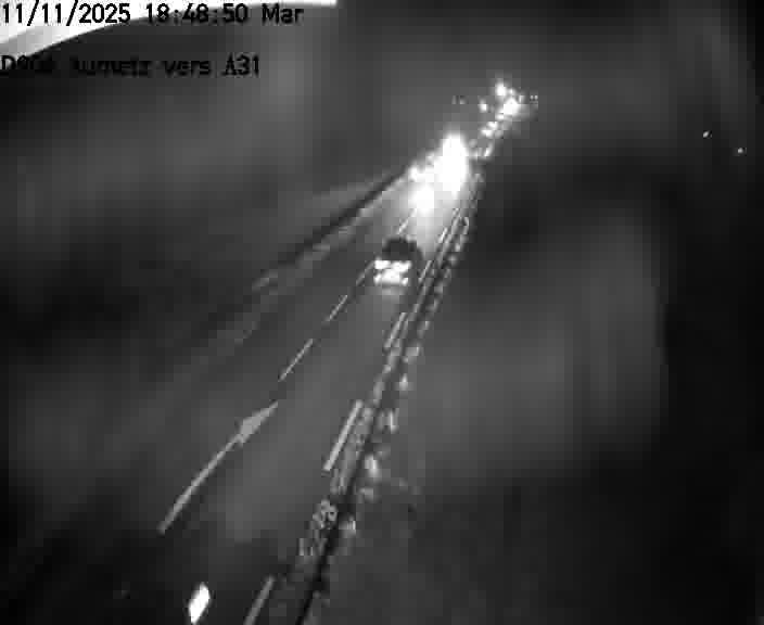 Webcam sur la D906 à Aumetz, juste après la fin de la D16. Vue orientée vers A30