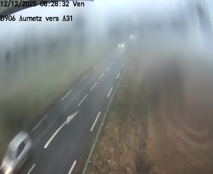Webcam sur la D906 à Aumetz, juste après la fin de la D16. Vue orientée vers A30