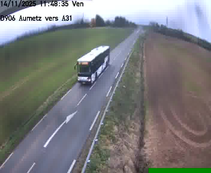 Webcam sur la D906 à Aumetz, juste après la fin de la D16. Vue orientée vers A30