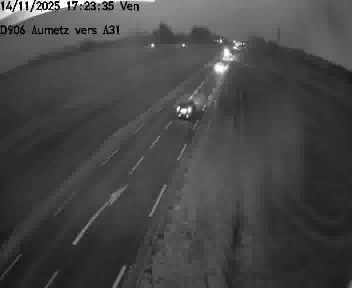 Webcam sur la D906 à Aumetz, juste après la fin de la D16. Vue orientée vers A30