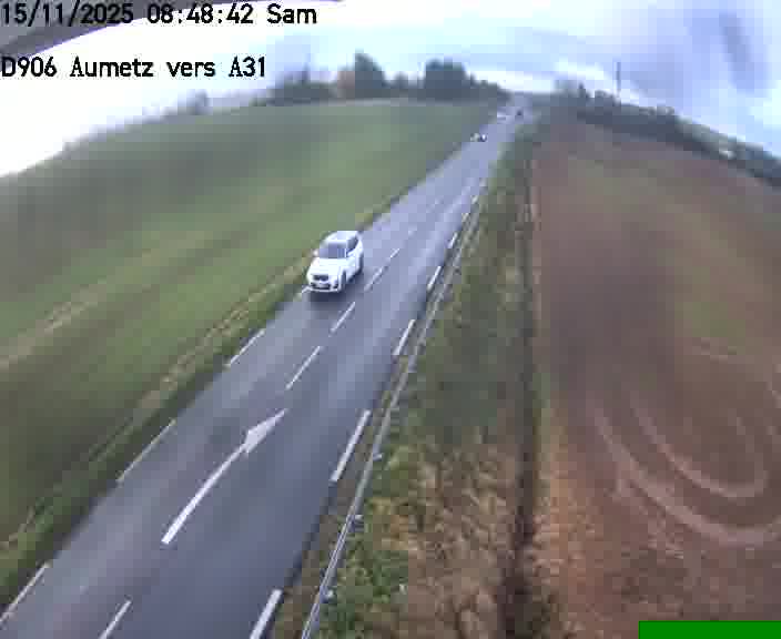 Webcam sur la D906 à Aumetz, juste après la fin de la D16. Vue orientée vers A30