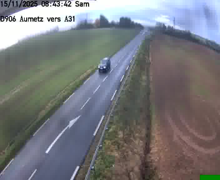 Webcam sur la D906 à Aumetz, juste après la fin de la D16. Vue orientée vers A30