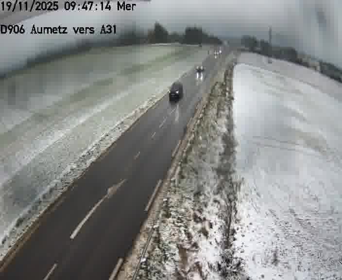 Webcam sur la D906 à Aumetz, juste après la fin de la D16. Vue orientée vers A30