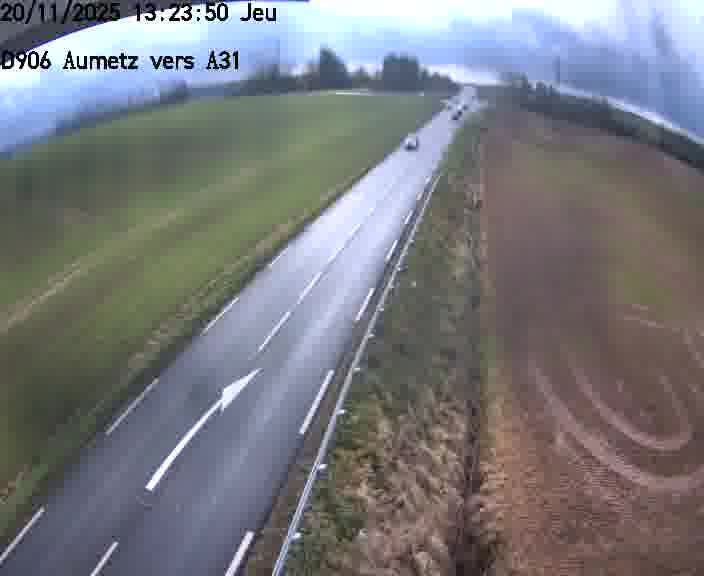 Webcam sur la D906 à Aumetz, juste après la fin de la D16. Vue orientée vers A30