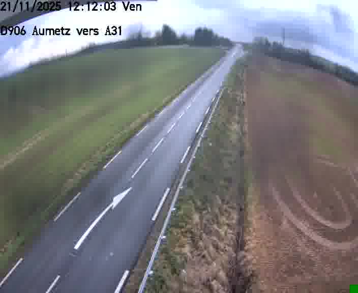Webcam sur la D906 à Aumetz, juste après la fin de la D16. Vue orientée vers A30