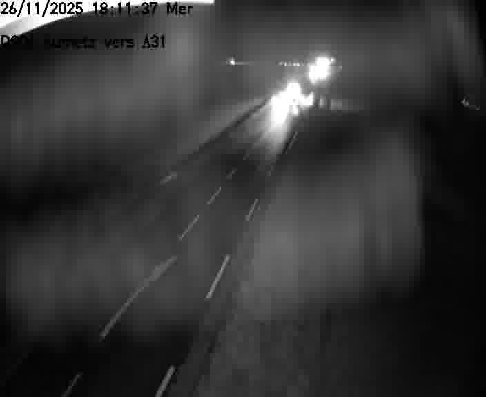 Webcam sur la D906 à Aumetz, juste après la fin de la D16. Vue orientée vers A30