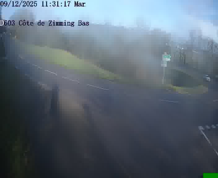 <h2>Webcam sur la D603 située dans la Côté de Zimming-bas, dans le virage en demi-tour, à la jonction avec la D74</h2>