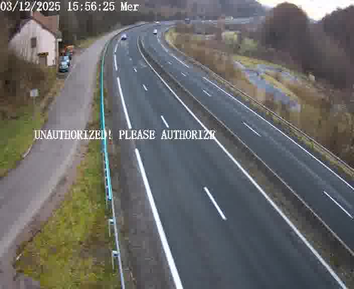 <h2>Webcam sur la D910 située dans la Côte des 4 vents. Vue orientée vers le bas, vers Saint-Avold.</h2>