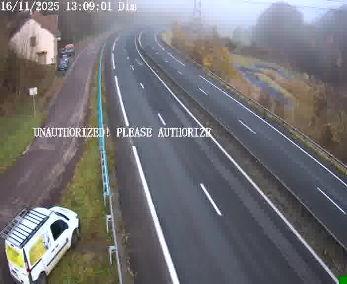 <h2>Webcam sur la D910 située dans la Côte des 4 vents. Vue orientée vers le bas, vers Saint-Avold.</h2>