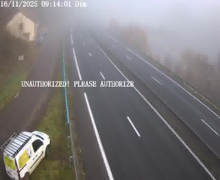 <h2>Webcam sur la D910 située dans la Côte des 4 vents. Vue orientée vers le bas, vers Saint-Avold.</h2>