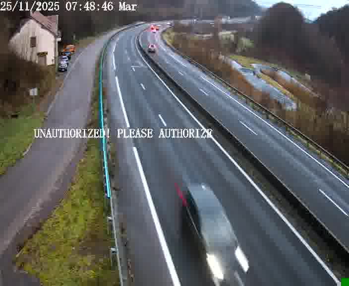 <h2>Webcam sur la D910 située dans la Côte des 4 vents. Vue orientée vers le bas, vers Saint-Avold.</h2>